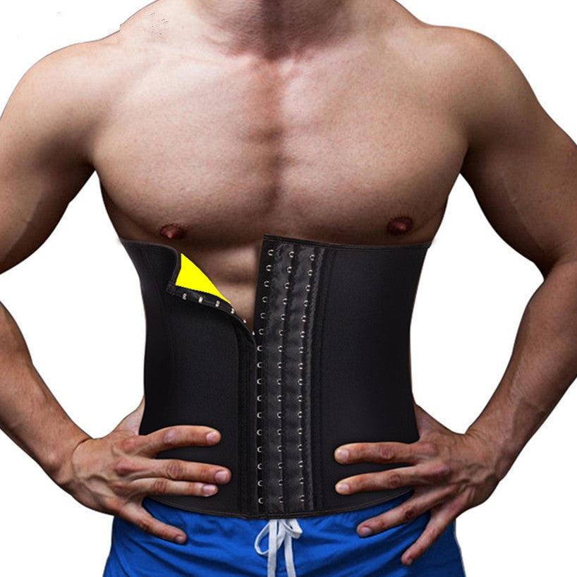 Neoprene Men's Corset Waist Belt Waist Trainer Abdomen Breast Buckle Body Shaping