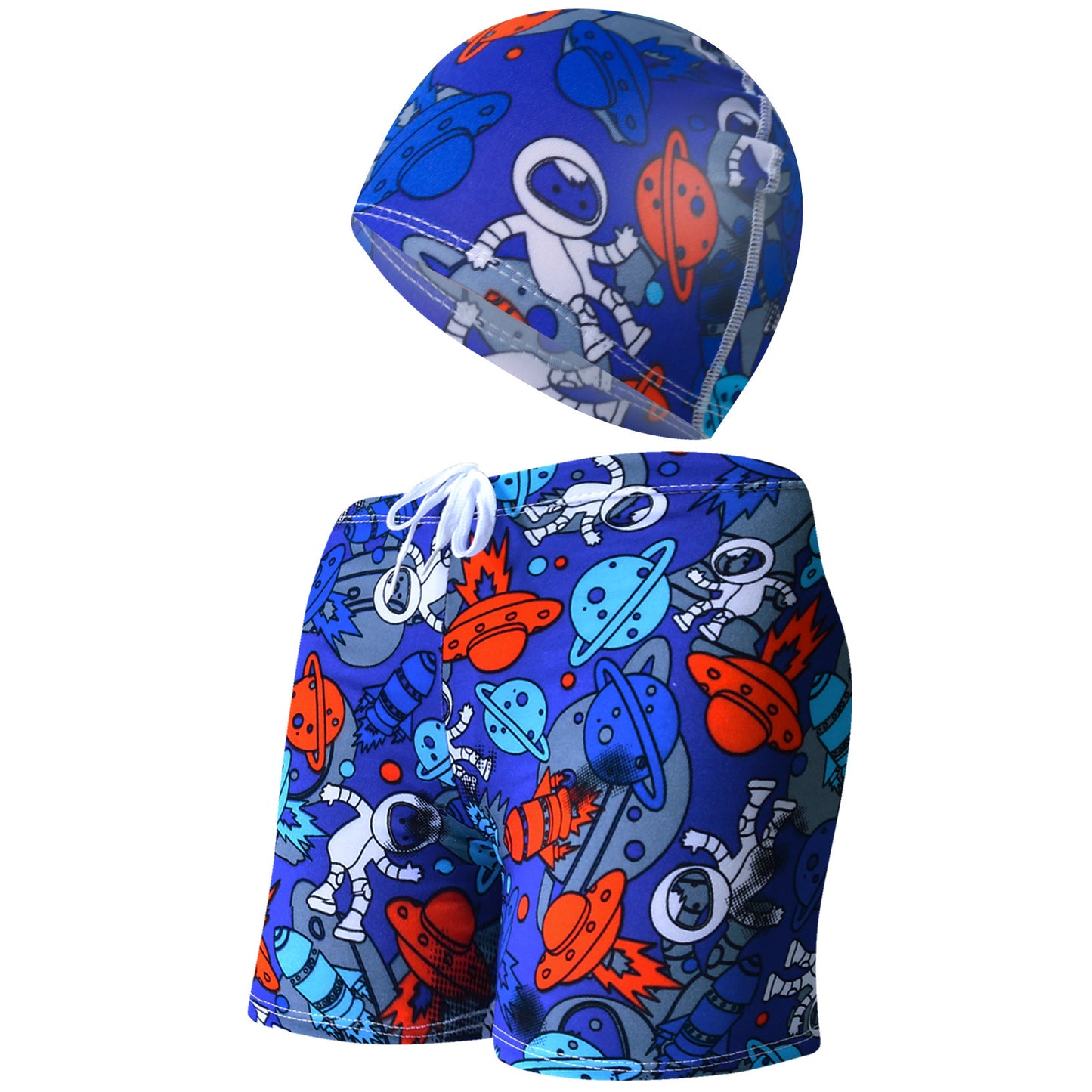 Summer Children's Cute Cartoon Beach Pants Swimming Cap Suit