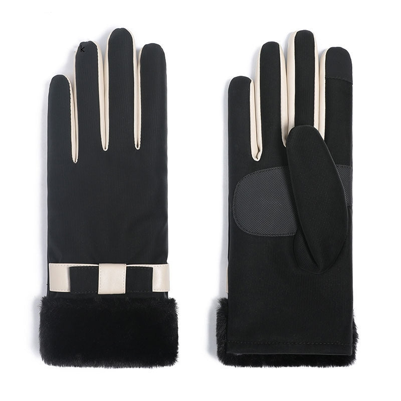 Winter Fleece-lined Thickened Touch Screen Gloves