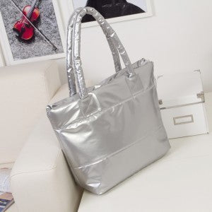 Fashion Winter Space Cotton Padded Bag Female Large Capacity Tote Bag