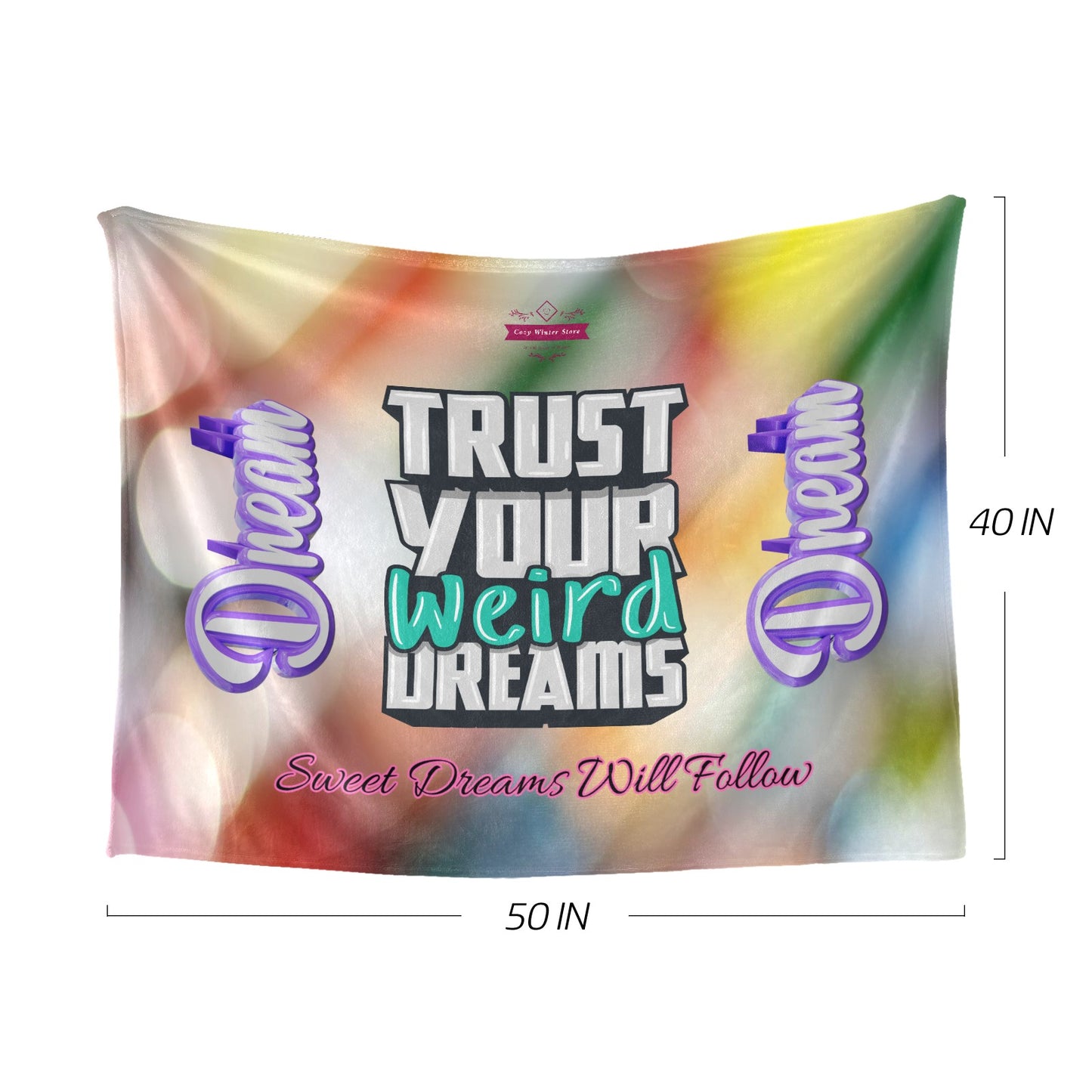 CWS Cozy Blankets  "Trust Your Dreams" Ultra-Soft Micro Fleece Blanket 50*40(Made In Queens USA ) by Cozy Winter Store