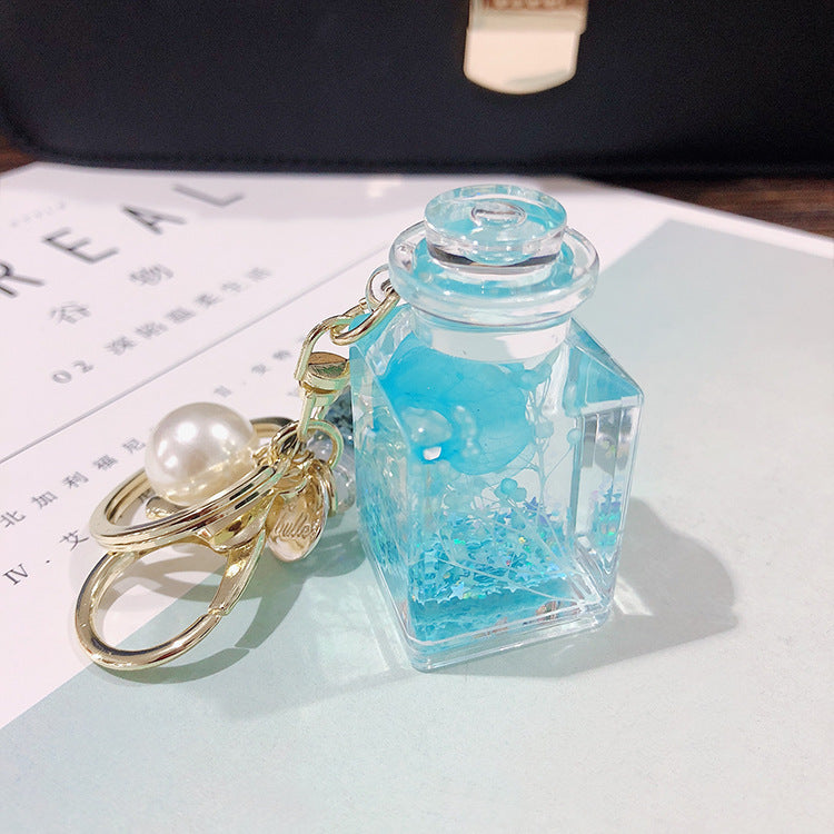 Essence Elysium: Creative Quicksand Keychain Women's Perfume Bottle.