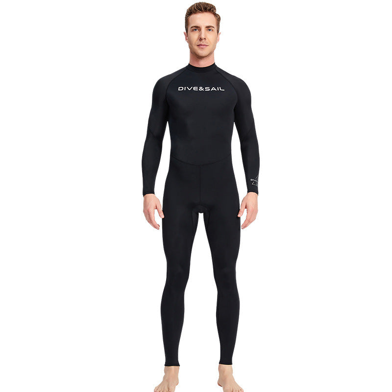 New Diving Suit Men's One-piece Thin Type Sunscreen Quick-drying Swimsuit