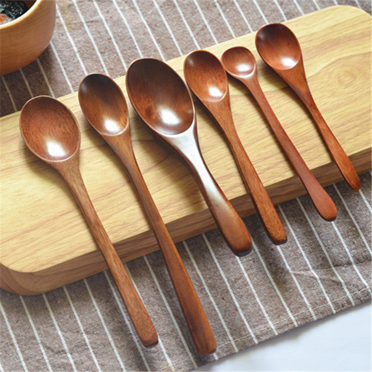 Small Customized Lettering Japanese Children Wooden Soup Spoon