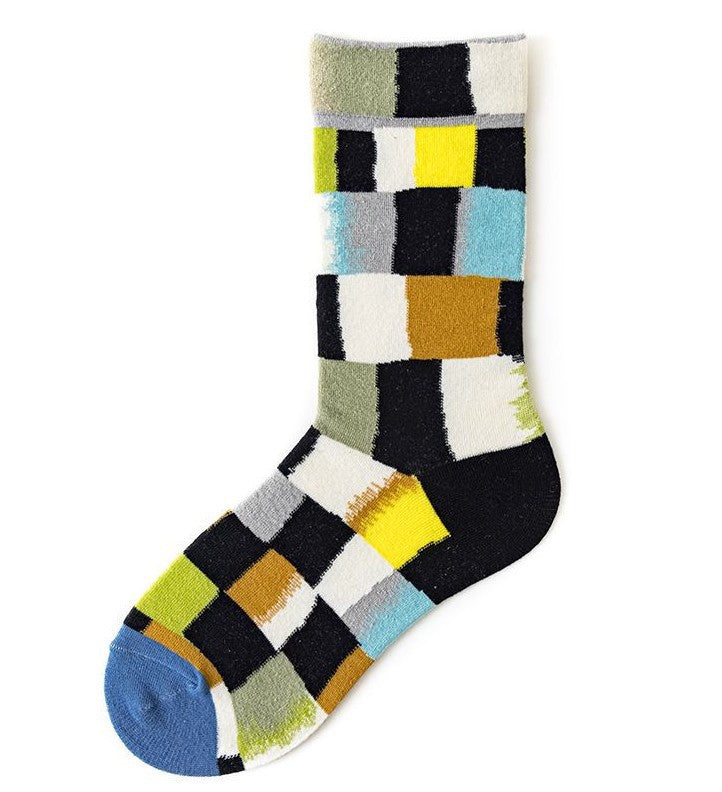 Trendy Mid-calf Artistic Illustration Socks