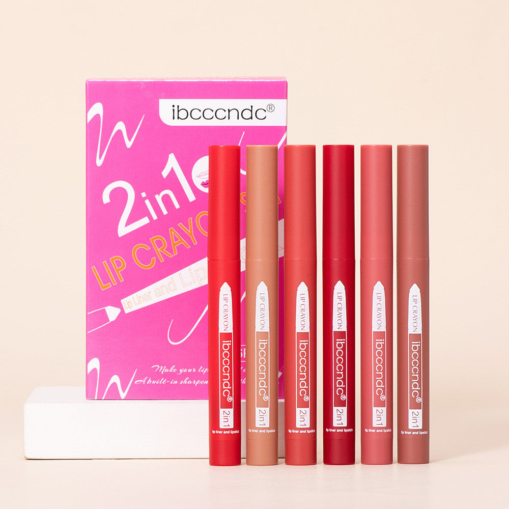 2-in-1-Lipliner-Lippenstift, einfach zu färben