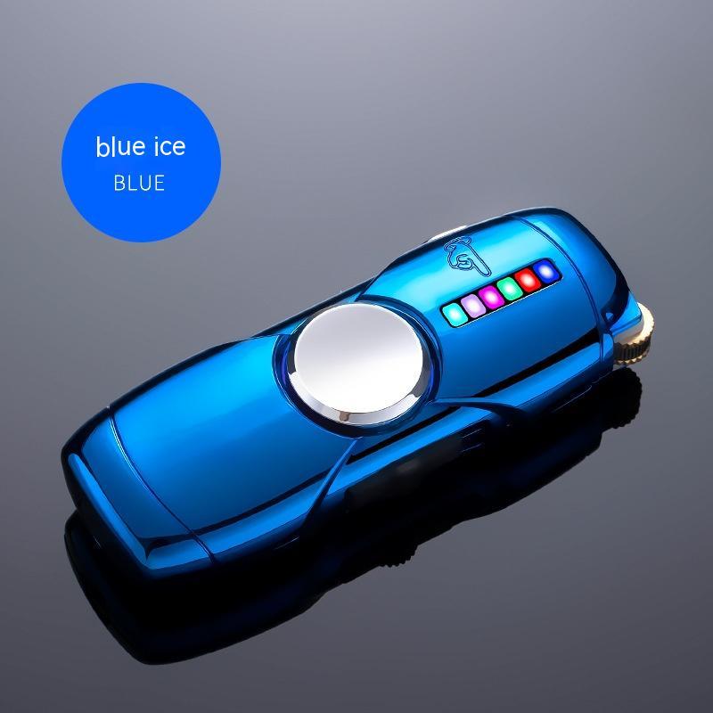 LED Colored Lamp Straight Punch Fingertip Gyro Gas Lighters