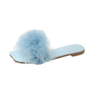 Women's Summer Flat Fashion Fur Slipper