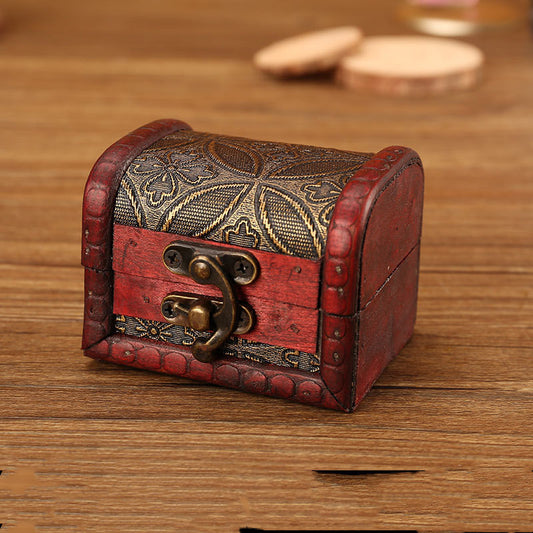 Wooden Box Antique Antique Small Jewelry Box Wooden Lock Password