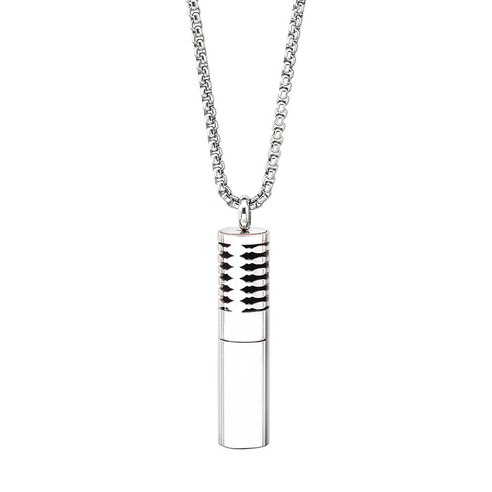 Essence Elysium: Stainless Steel Aromatherapy Pendant Perfume Necklace.