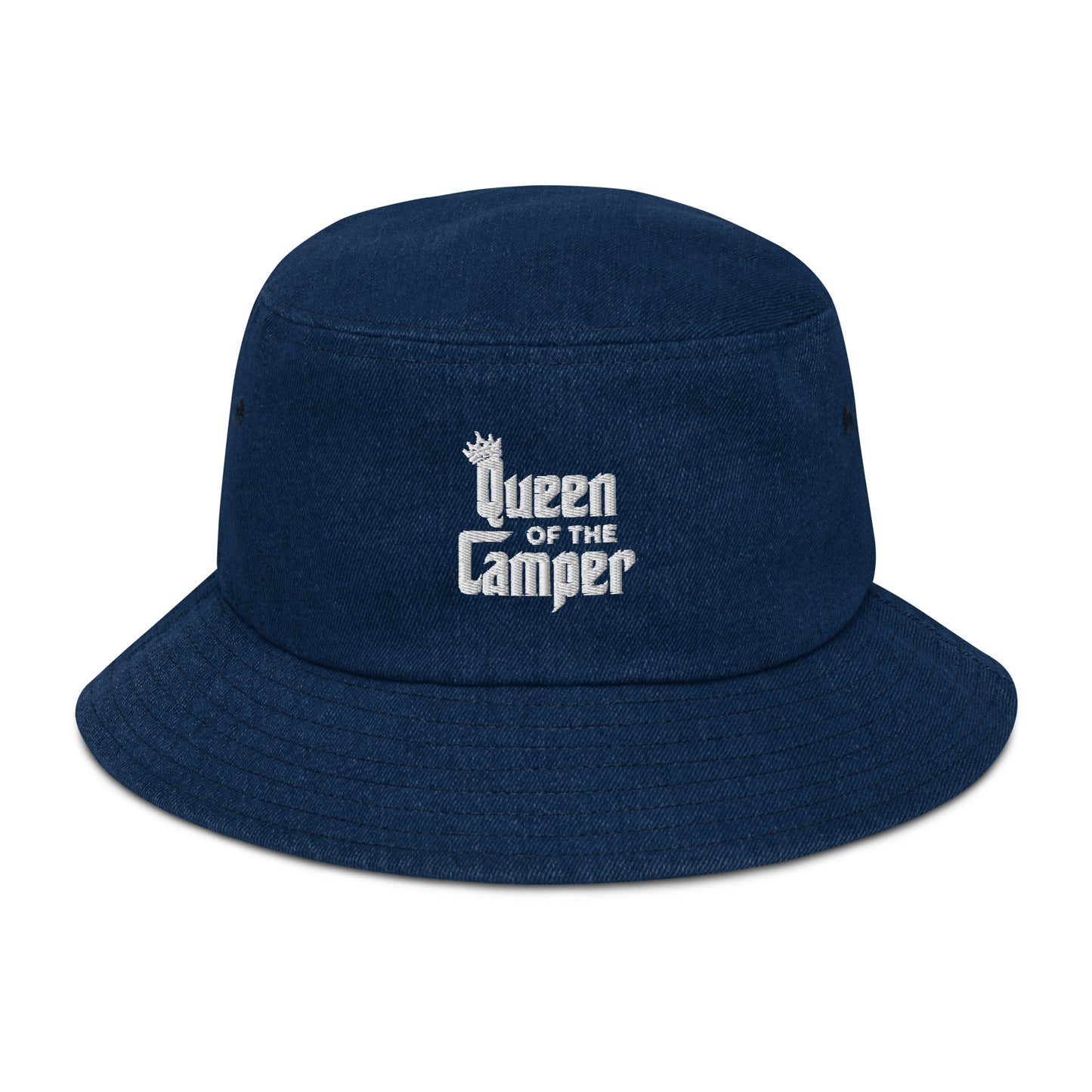 CWS Campa Camper Queen Denim bucket hat by Cozy Winter Store