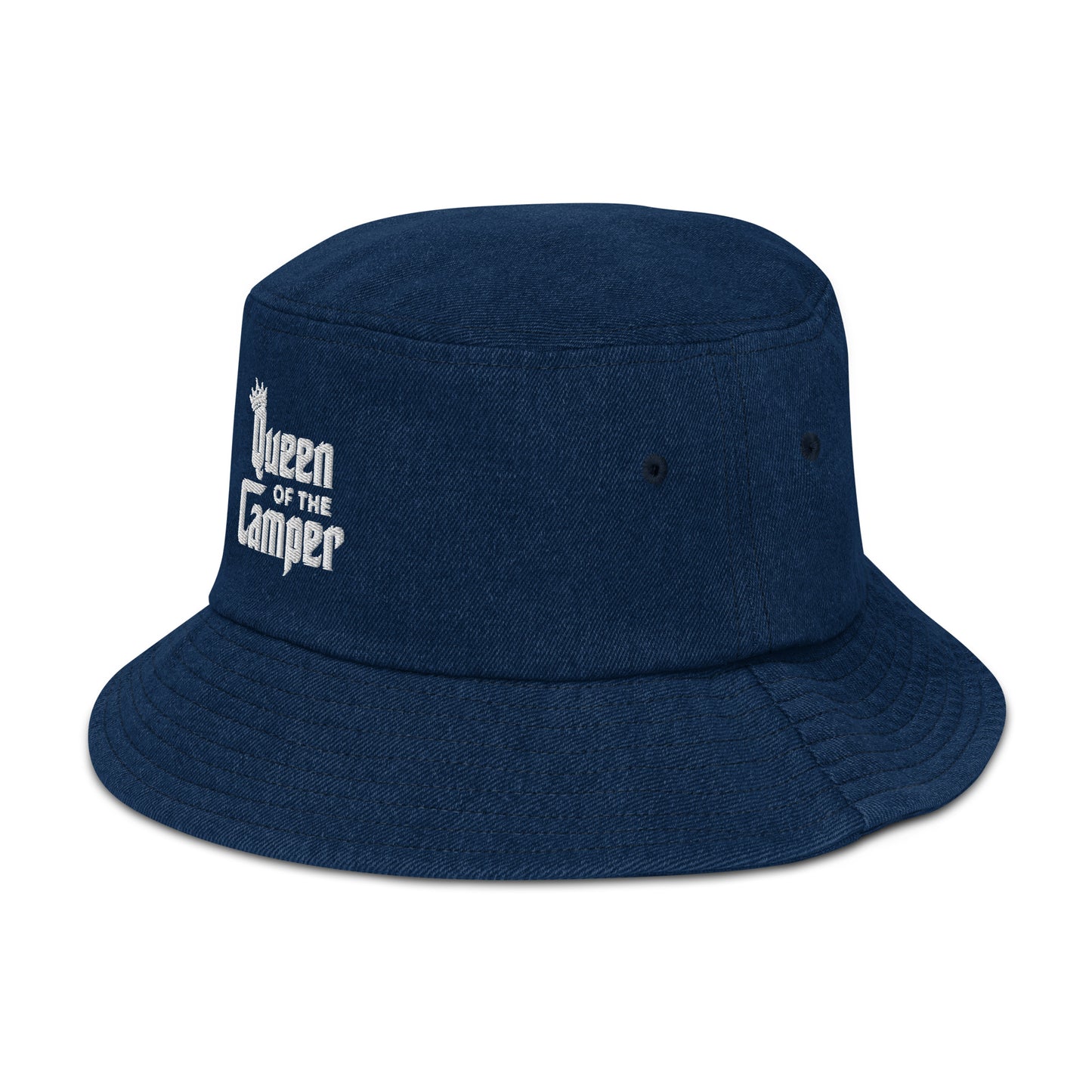 CWS Campa Camper Queen Denim bucket hat by Cozy Winter Store