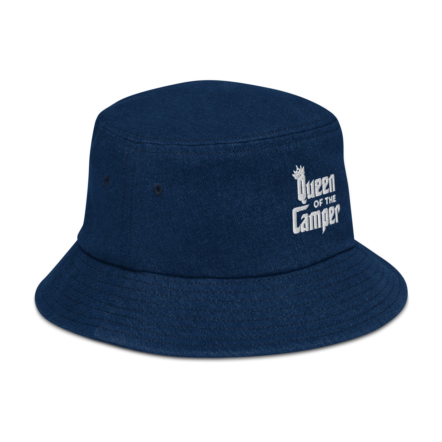 CWS Campa Camper Queen Denim bucket hat by Cozy Winter Store