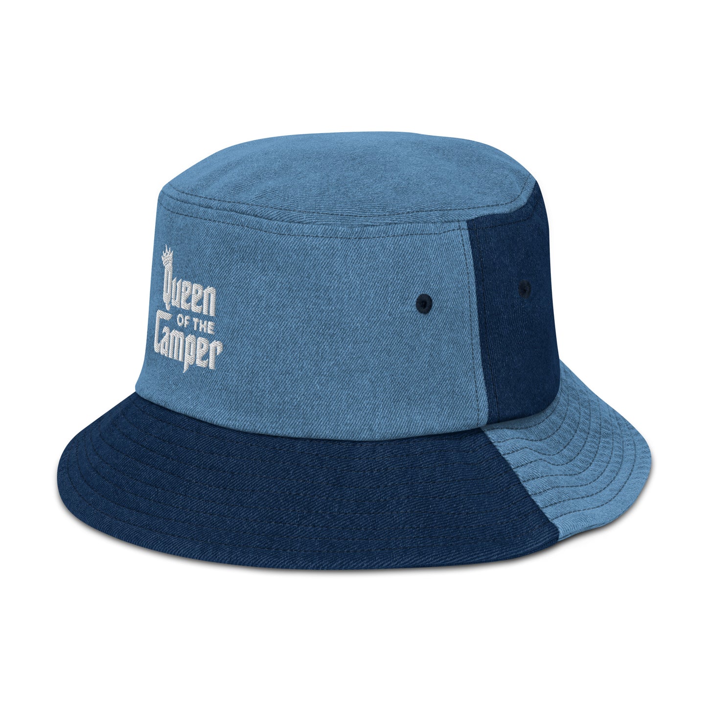 CWS Campa Camper Queen Denim bucket hat by Cozy Winter Store