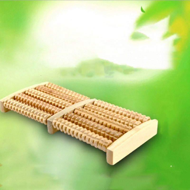 Six-row Massager Wooden Roller Household