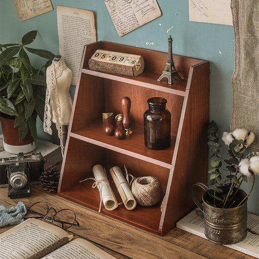 Essence Elysium: Solid Wood Perfume Rack for Sundries.