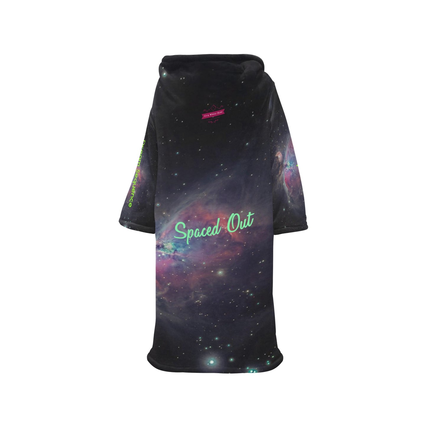 CWS Cozy Vibe "Spaced Out-Dream Sequence" Blanket Robe with Sleeves for Adults by Cozy Winter Store