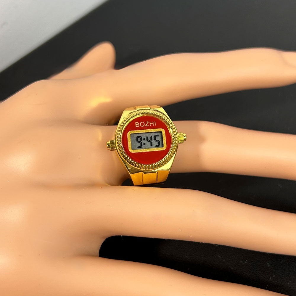 Damenmode Elektronische Uhr Mini Ring Uhr