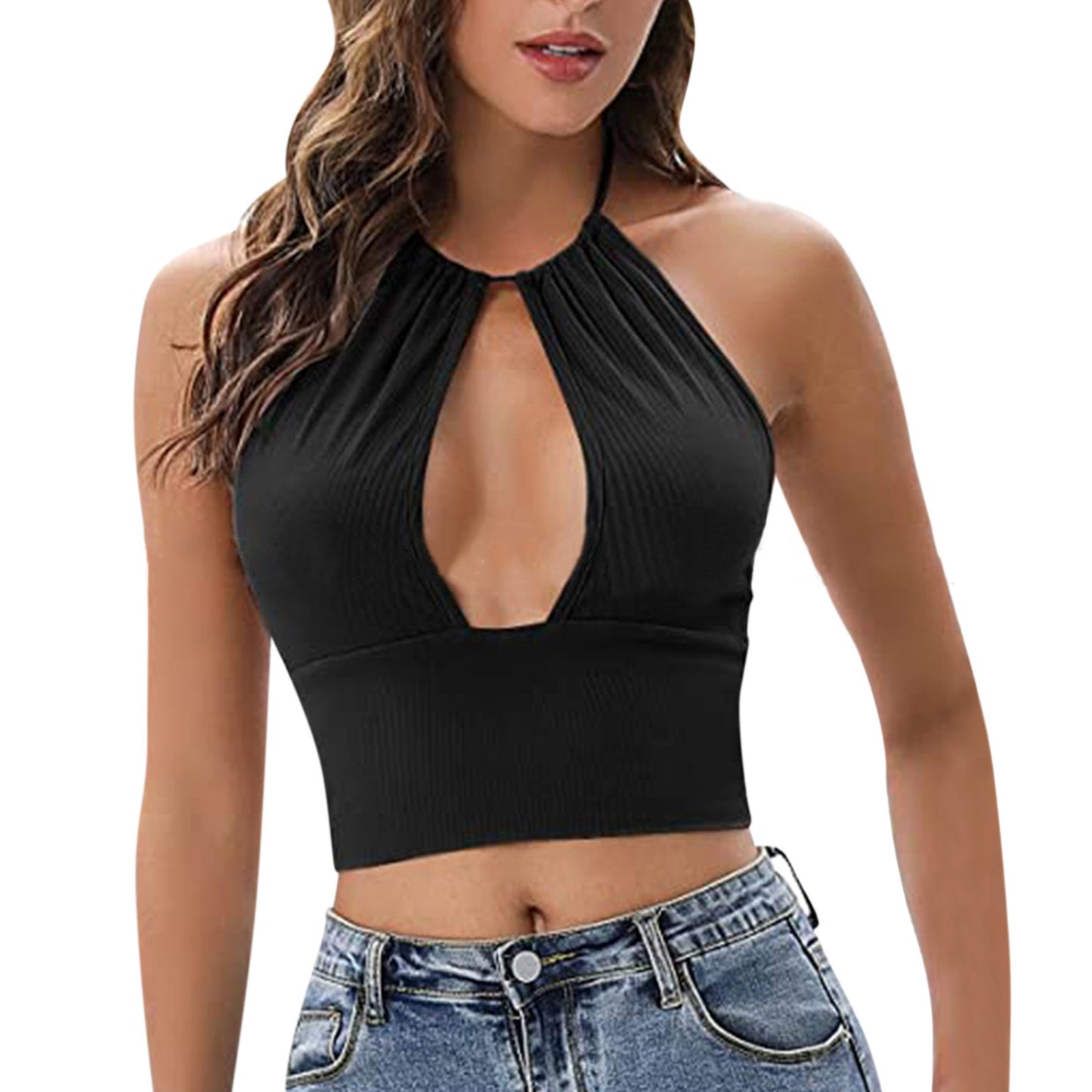 Camisole Neckholder Weste Frauen Sommer Sexy Hohl Tops