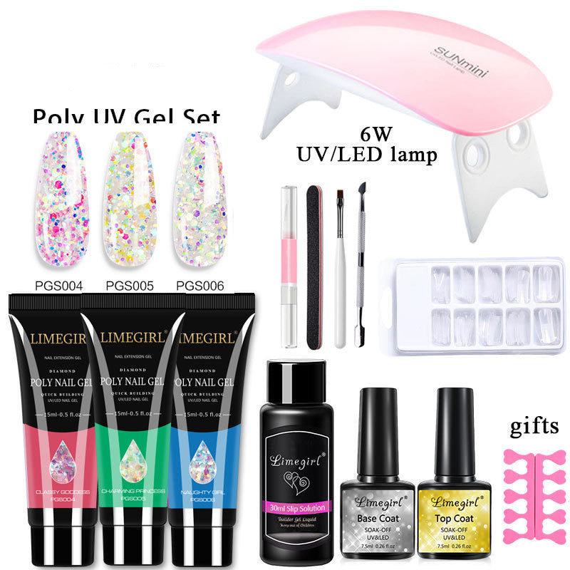 Nail Extension Gel Set Crystal UV Phototherapy