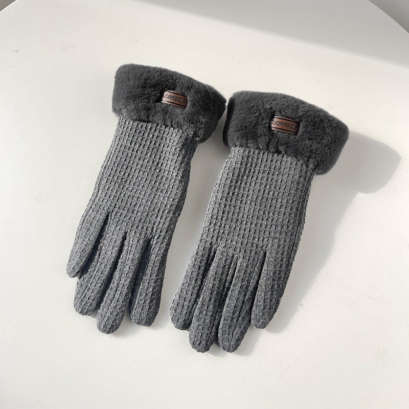 Dicke, warme Touchscreen-Winterhandschuhe für Damen