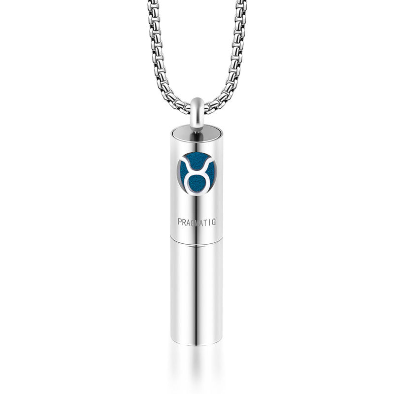 Essence Elysium: Stainless Steel Aromatherapy Pendant Perfume Necklace.