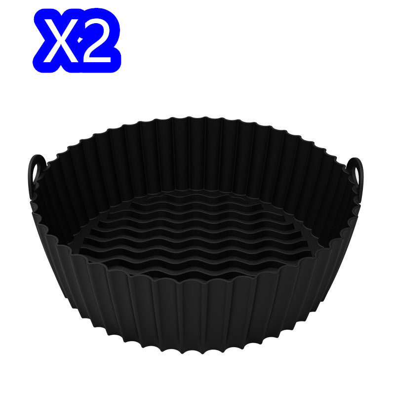 Silicone Basket Pot Tray Airfryer Liner For Air Fryer Reusable Container Accessories Pan Baking Mold Canister Shape Protector