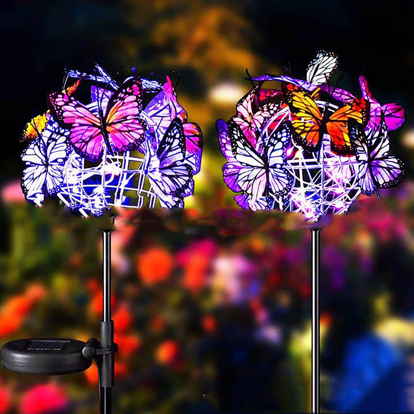 Waterproof Butterfly Shaped Solar Light, Outdoor Lighting, RGB, Durable