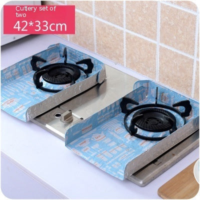 Kitchen Oil-proof Gas Cooker Pad Aluminum Foil Tinfoil 2 Pieces