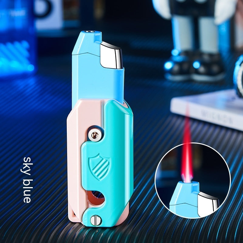 Creative Personality Metal Slim Grinding Wheel Gas Lighters