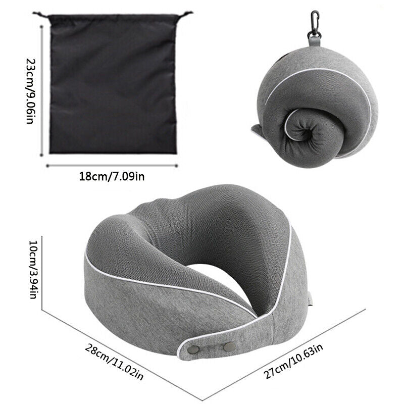 U Shaped Memory Foam Travel Pillow Neck Support Soft Head Rest Car Plane Cushion