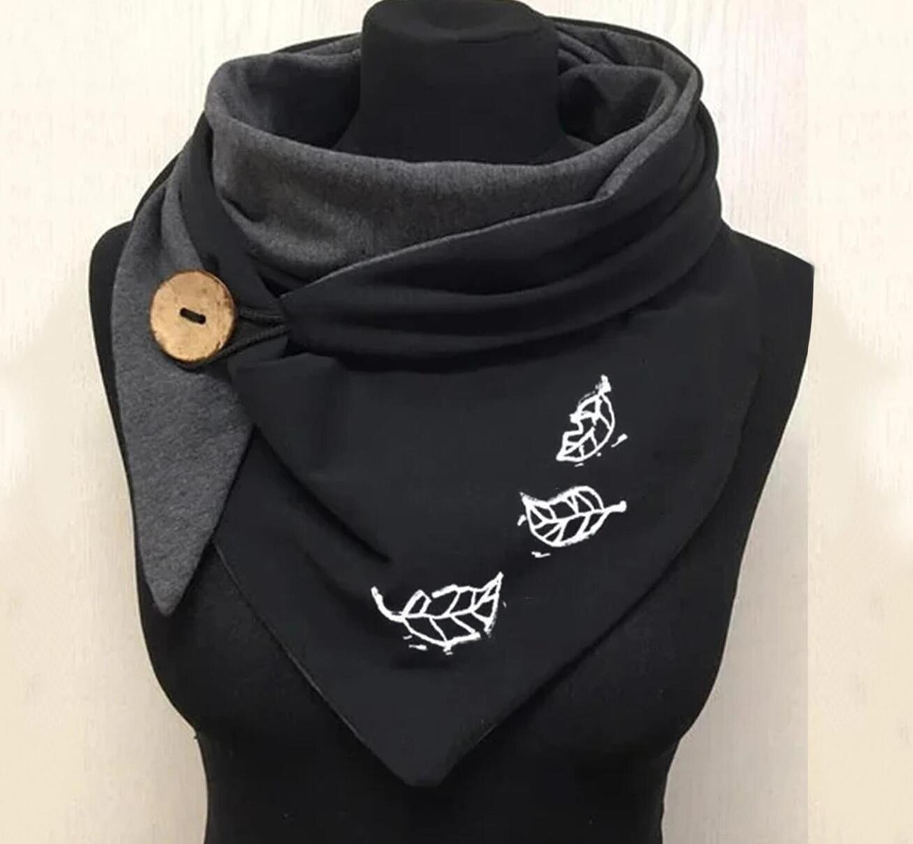 Ladies Cotton Thermal Button Bandana Scarf