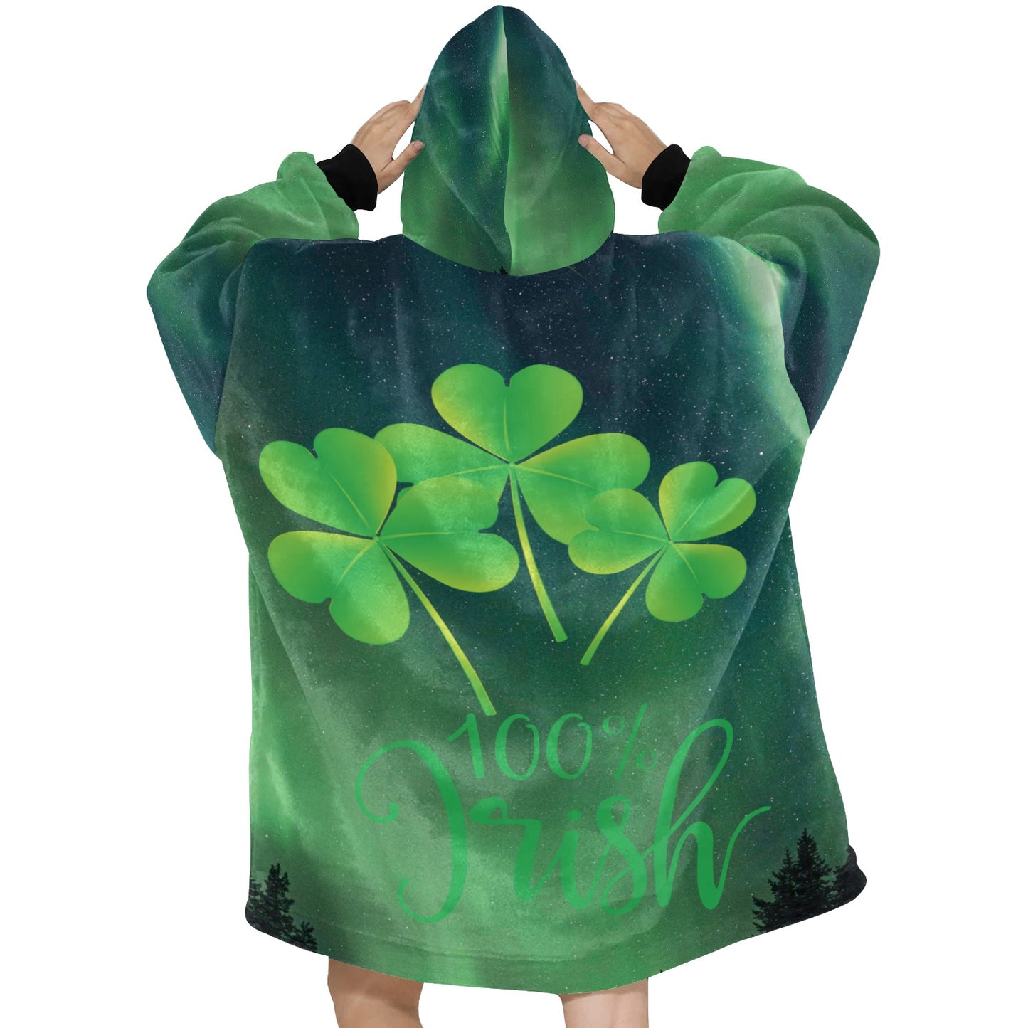 CWS Cozy Vibe "100% Irish" Blanket Hoodie for Women By Cozy Winter Store