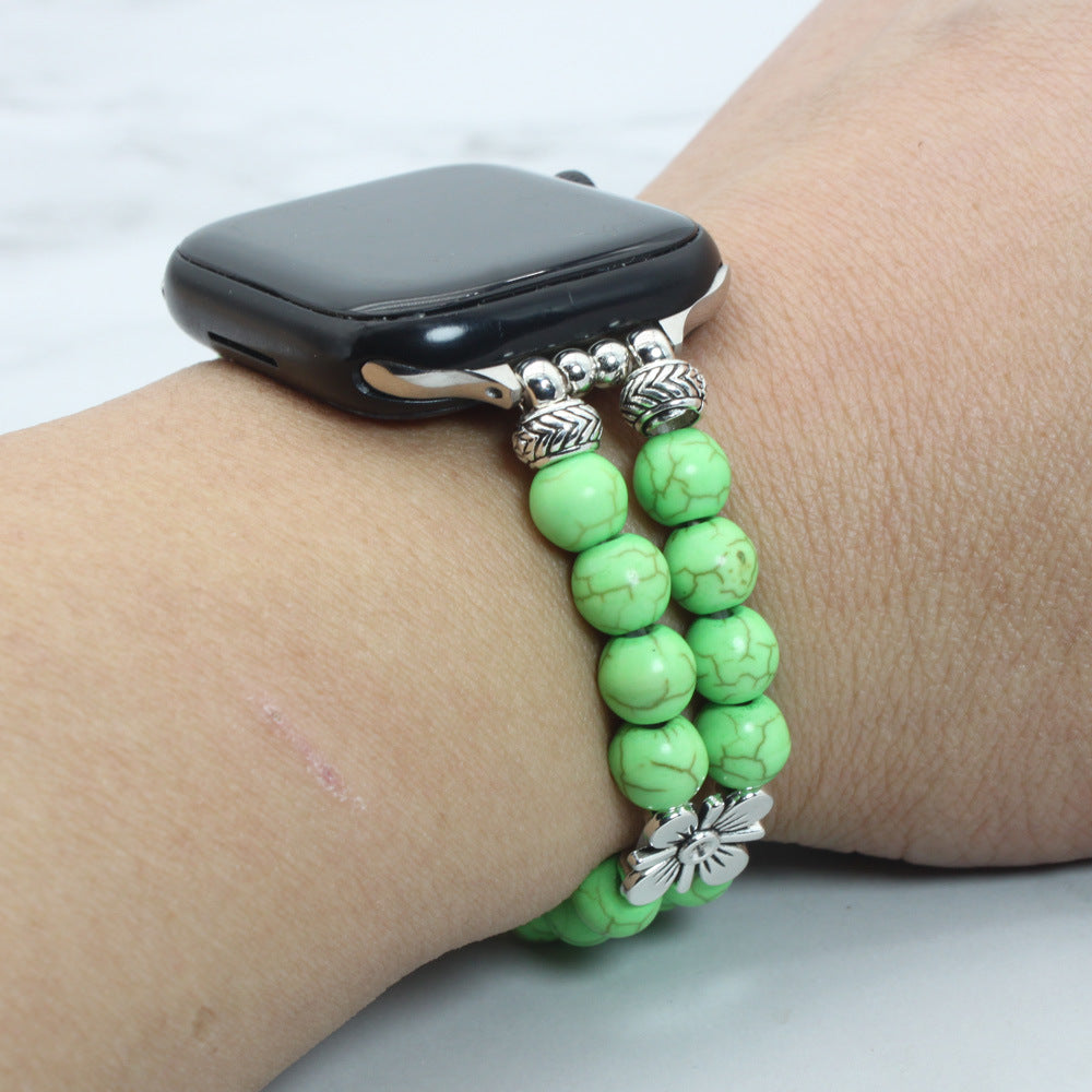 Uhrenarmband mit Perlenkette