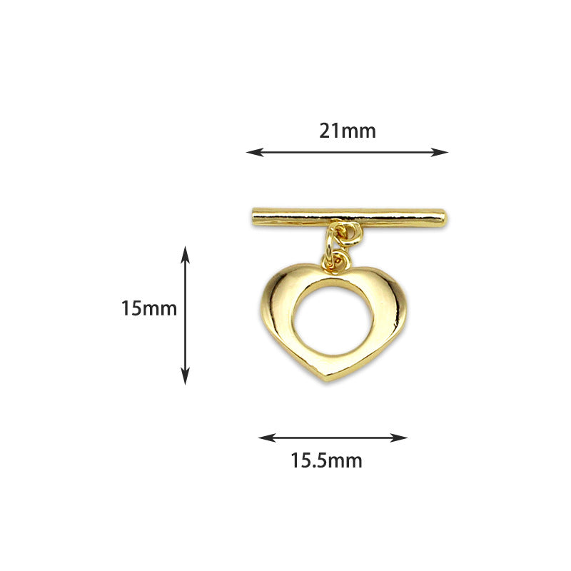 Zubehör Halskette Clip Armband Knopf Kupfer Beschichtung 18K Echtgold OT Schnalle Farbbeständige Gold Ending Verbindungsschnalle