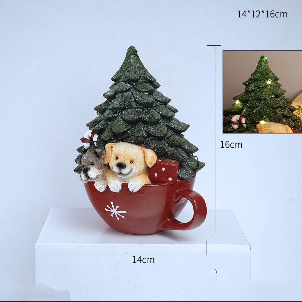 Christmas Pet Resin Crafts Home Furnishings