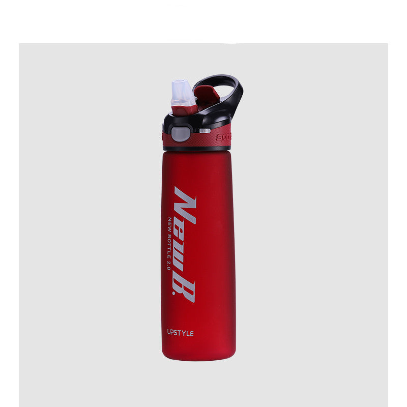 Large Capacity Fitness Straw Water Bottle