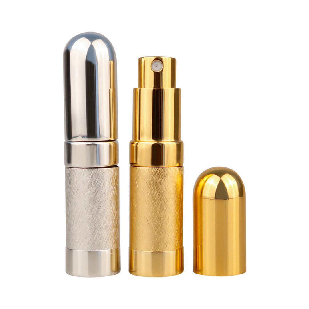 Essence Elysium: 5ml Aluminum Perfume Bottle.