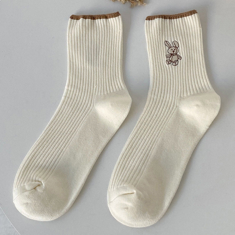 Herbst und Winter Neue japanische Baumwollsocken mittlerer Größe