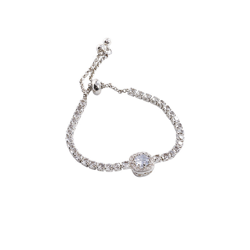 Exquisite Full Rhinestone Zircon Bracelet Female Niche