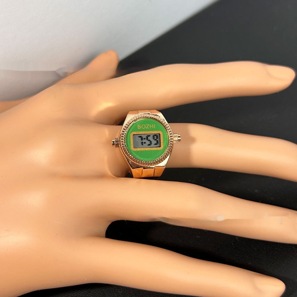 Damenmode Elektronische Uhr Mini Ring Uhr