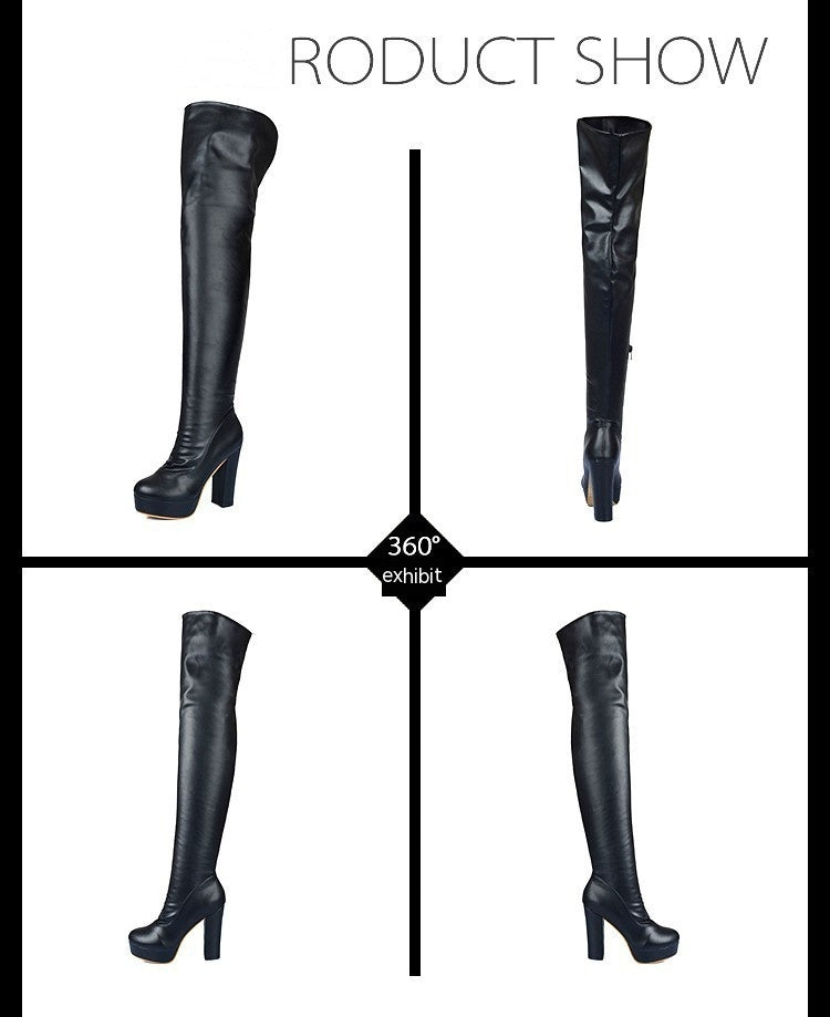 Wir präsentieren die FlexLeg Knight Boots – elegante Overknee-Stiefel mit elastischer Kraft, die Ihre Beine in Szene setzen und Ihnen einen selbstbewussten und stilvollen Gang ermöglichen.