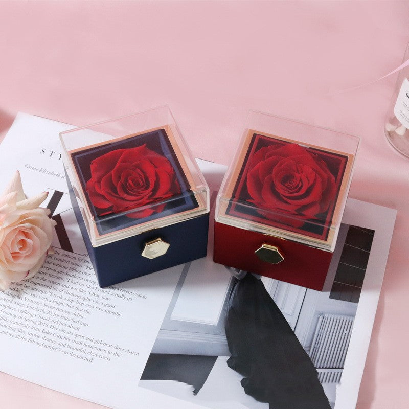 Ringbox aus Acryl für Valentinstag, Heiratsantrag, Geständnis