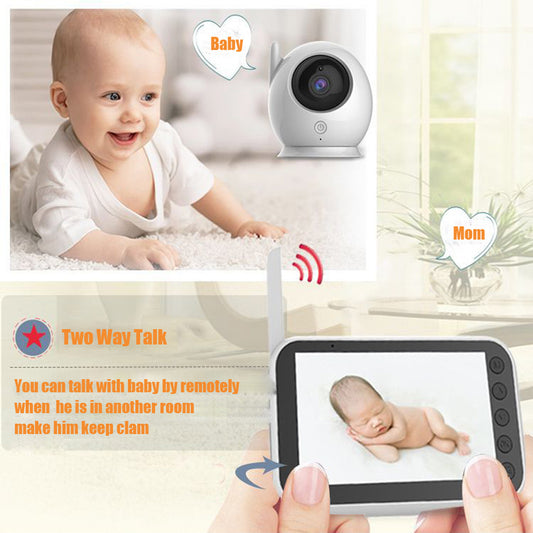 4.3 Inch Digital Wireless Baby Monitor, Music Player, Two-way Intercom