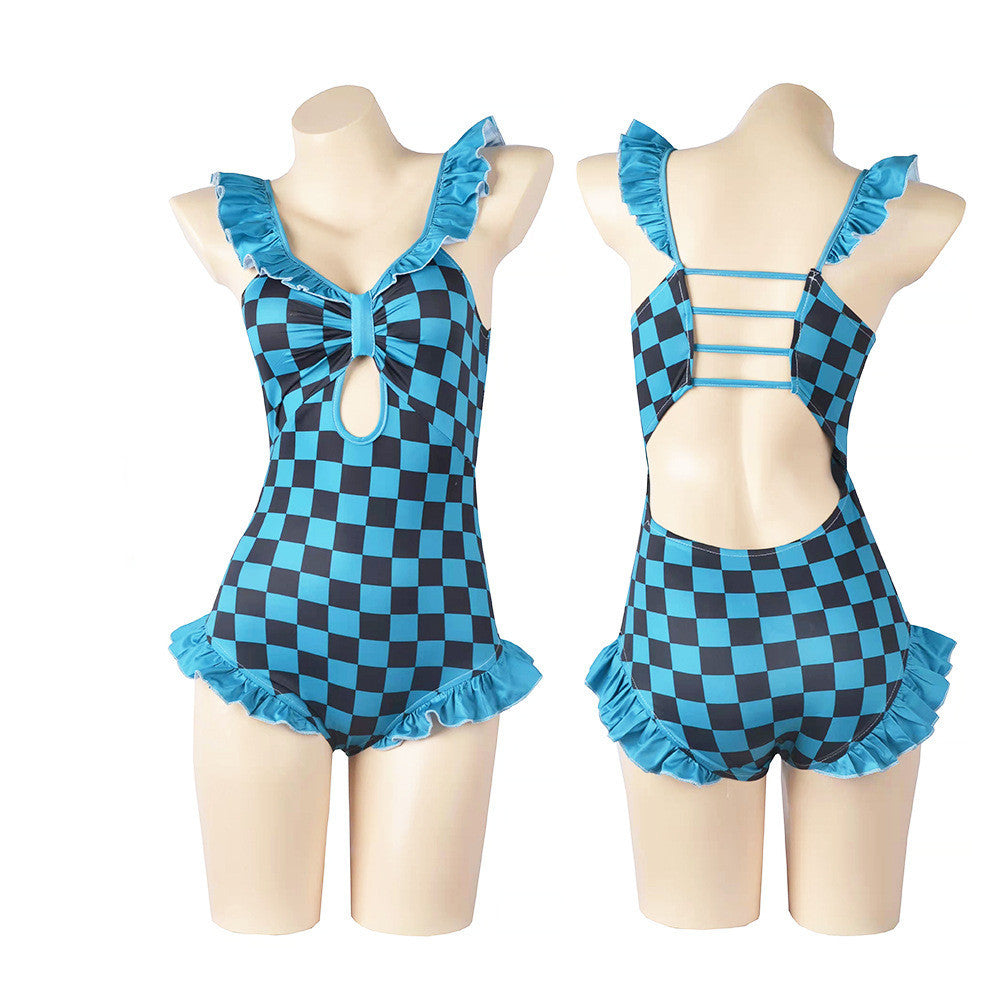 Cosplay Costume Cartoon Print Swimsuit