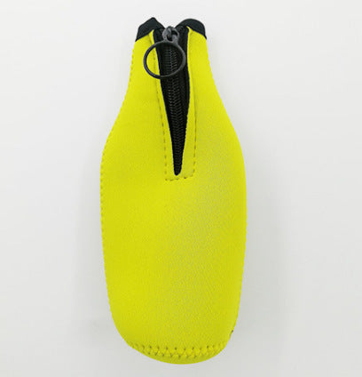 SBR Neoprene Zipper Beer Bottle Cooler