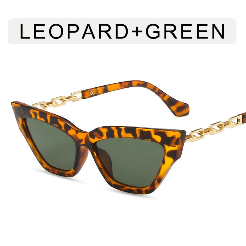 Chain Leg Cat Eye Sunglasses For Women