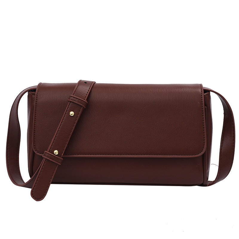 Simple Commuter Solid Color Winter Shoulder Bag