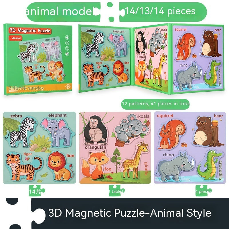 Children's Book Folding 3D Advanced Puzzle Magnetic