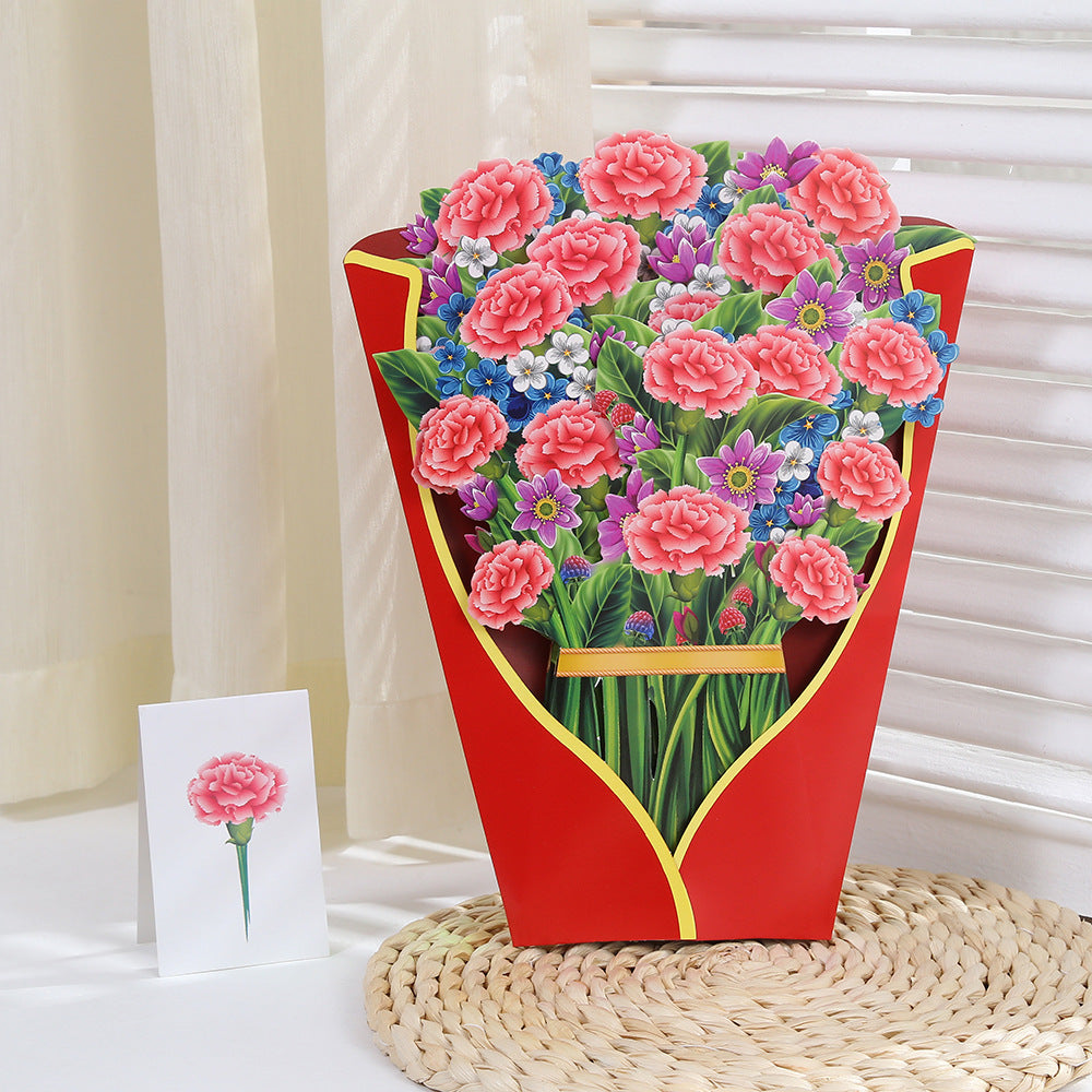 Flowers Holiday Gift Large Bouquet Greeting Card Decoration Greeting